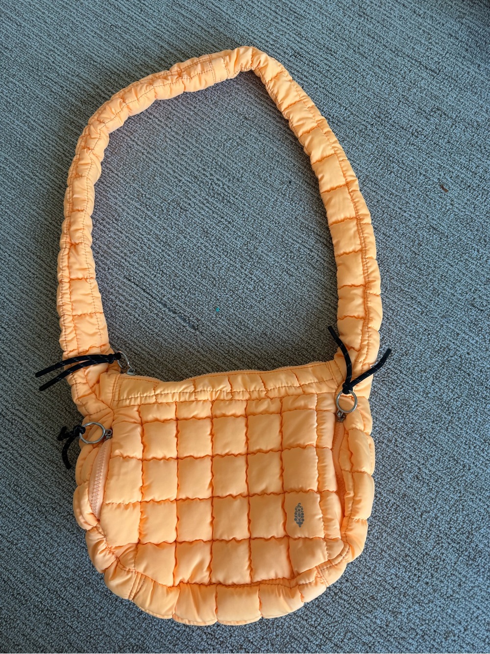 FP Movement by Free People Quilted Peach-Orange Shoulder Bag